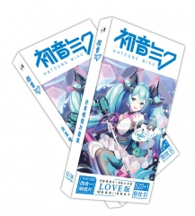 2 Styles 521PCS/BOX Hatsune Miku Cartoon Anime Card Sticker Postcard