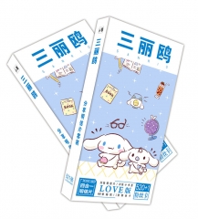521PCS/BOX Sanrio Cinnamoroll Cartoon Anime Card Sticker Postcard