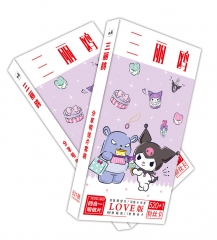 521PCS/BOX Sanrio My Melody Kuromi Cartoon Anime Card Sticker Postcard