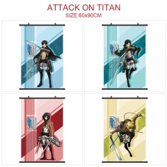 60*90CM 4 Styles Attack on Titan / Shingeki No Kyojin Cartoon Wallscrolls Waterproof Anime Wall Scroll