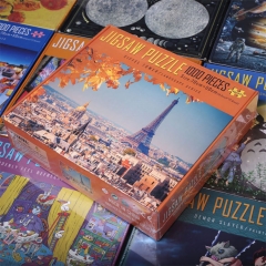 1000PCS/BOX Eiffel Tower For Kids Anime Jigsaw Puzzle