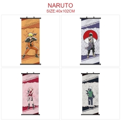 40*102CM 4 Styles Naruto Cartoon Wallscrolls Waterproof Anime Wall Scroll