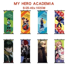 40*102CM 9 Styles My Hero Academia Cartoon Wallscrolls Waterproof Anime Wall Scroll