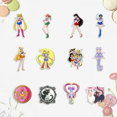 12 Styles Pretty Soldier Sailor Moon Acrylic Badge Anime Brooch and Pin