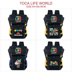 5 Styles Toca Life World USB Charging Laptop Canvas School Bag for Student Anime Backpack