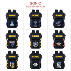 10 Styles Sonic the Hedgehog USB Charging Laptop Canvas School Bag for Student Anime Backpack