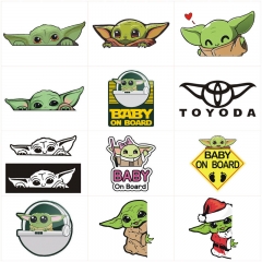 15 Styles Master Yoda Decorative Waterproof PVC Anime Car Sticker
