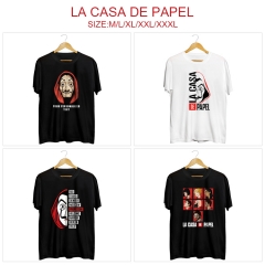 5 Styles La Casa de Papel/Money Heist Color Printing Anime T Shirt