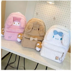 2 Styles Sanrio Melody Cinnamoroll Anime Plush Backpack Bag