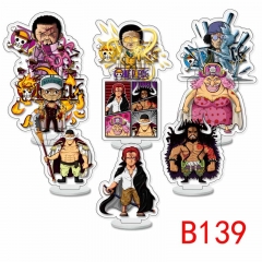 (9PCS/SET) 6CM 2 Styles One Piece Acrylic Anime Standing Plates