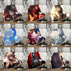 40 Styles 2 Sizes Genshin Impact Game Double Layer Anime Blanket