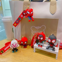 5 Styles Spider Man Anime PVC Figure Keychain
