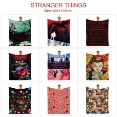 12 Styles 100x135CM Stranger Things Quilt Double Printed Anime Summer Blanket
