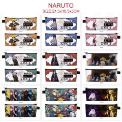 9 Styles Naruto Cosplay Cartoon PU Colorful Anime Zipper Pencil Bag Box