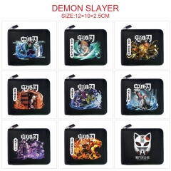 10 Styles Demon Slayer: Kimetsu no Yaiba Cosplay Cartoon PU Anime Zipper Wallet Purse