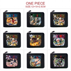 11 Styles One Piece Cosplay Cartoon PU Anime Zipper Wallet Purse