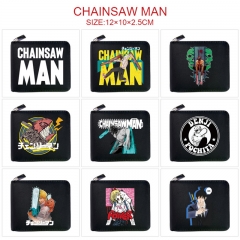 11 Styles Chainsaw Man Cosplay Cartoon PU Anime Zipper Wallet Purse