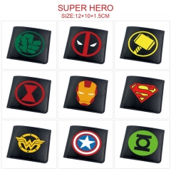 18 Styles Marvel Super Hero Cosplay Cartoon PU Anime Wallet Purse