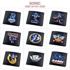 10 Styles Sonic the Hedgehog Cosplay Cartoon PU Anime Wallet Purse