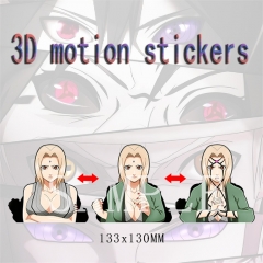 Naruto Tsunade Cartoon Can Change Pattern Lenticular Flip Anime 3D Stickers
