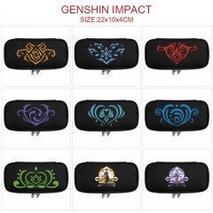 12 Styles Genshin Impact Cosplay Cartoon Colorful Anime Pencil Bag Box