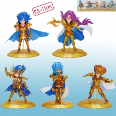 5PCS/SET 9.5-11CM Gold Saint Anime Figure Toys