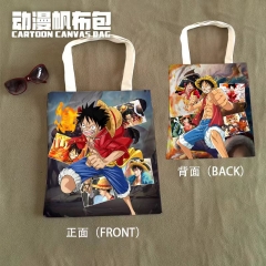 2 Styles One Piece Cartoon Cosplay Decoration Cartoon Character Anime Canvas Tote Bag