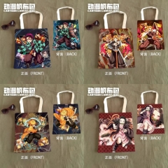 5 Styles Demon Slayer: Kimetsu no Yaiba Cartoon Cosplay Decoration Cartoon Character Anime Canvas Tote Bag