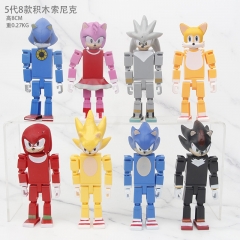 13CM 8PCS/SET Ver.5 Sonic the Hedgehog Anime PVC Figure Action Figures