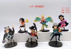 6PCS/SET 8CM One Piece 3 Generation Anime Action PVC Figure Toy