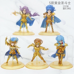5Pcs/Set 11CM Gold Saint Anime PVC Figure