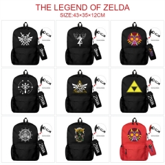 3 Colors 23 Styles The Legend of Zelda Canvas Anime Backpack Bag+Pencil Bag Set