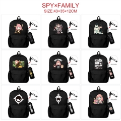 3 Colors 39 Styles Spy×Family Canvas Anime Backpack Bag+Pencil Bag Set