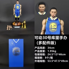 34cm NBA Stephen Curry Basketball Star Collectible Model Anime Action PVC Figure