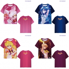 5 Styles Pretty Soldier Sailor Moon Cartoon Pattern Anime T shirts