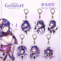 25 Styles Genshin Impact Acrylic Anime Keychain