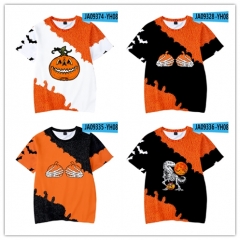20 Styles Halloween Pumpkin Lantern Pattern For Kids Cosplay Short Sleeve T Shirt