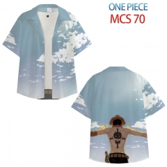 2 Styles One Piece Color Printing Anime T Shirt