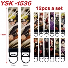 12PCS/SET 10 Styles Naruto Cartoon Cosplay Anime Phone Strap Lanyard