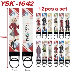 12PCS/SET Lycoris Recoil Cartoon Cosplay Anime Phone Strap Lanyard