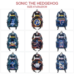 10 Styles Sonic the Hedgehog Cartoon Cosplay Anime Backpack Bags