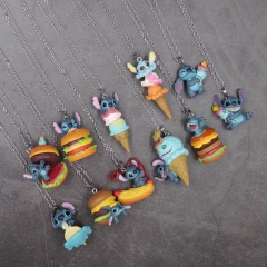 13 Styles Lilo & Stitch Cartoon Toy Anime Action PVC Figure Necklace