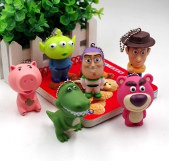 6 Styles 6-7CM Toy Story Lotso Cartoon Toy Anime Action PVC Figure Keychain