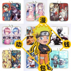 18 Styles 20*10CM Date a Live/One Piece/Tokyo Ghoul/Hatsune Miku PU Long Purse Anime Wallet