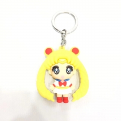 Pretty Soldier Sailor Moon Cartoon PVC Anime Figure Keychain