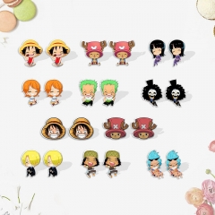 22 Styles One Piece Shrinky Dinks Earrings Anime Plastic Earrings