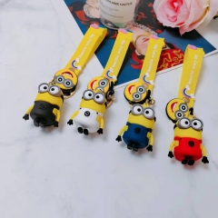 4 Styles Despicable Me Soft Glue Anime Figure Keychain