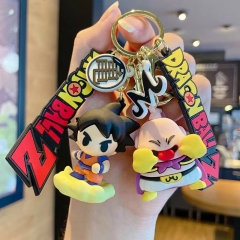 5 Styles Dragon Ball Z Soft Glue Anime Figure Keychain