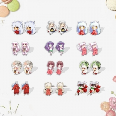 20 Styles Inuyasha Shrinky Dinks Earrings Anime Plastic Earrings