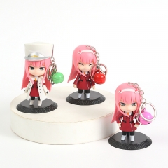 3PCS/SET 10CM DARLING in the FRANXX Anime Action PVC Figure Keychain